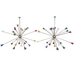 Twenty-Four-Arm Italian Sputnik Chandelier