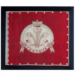 Framed Prince of Wales Banner, circa 1900