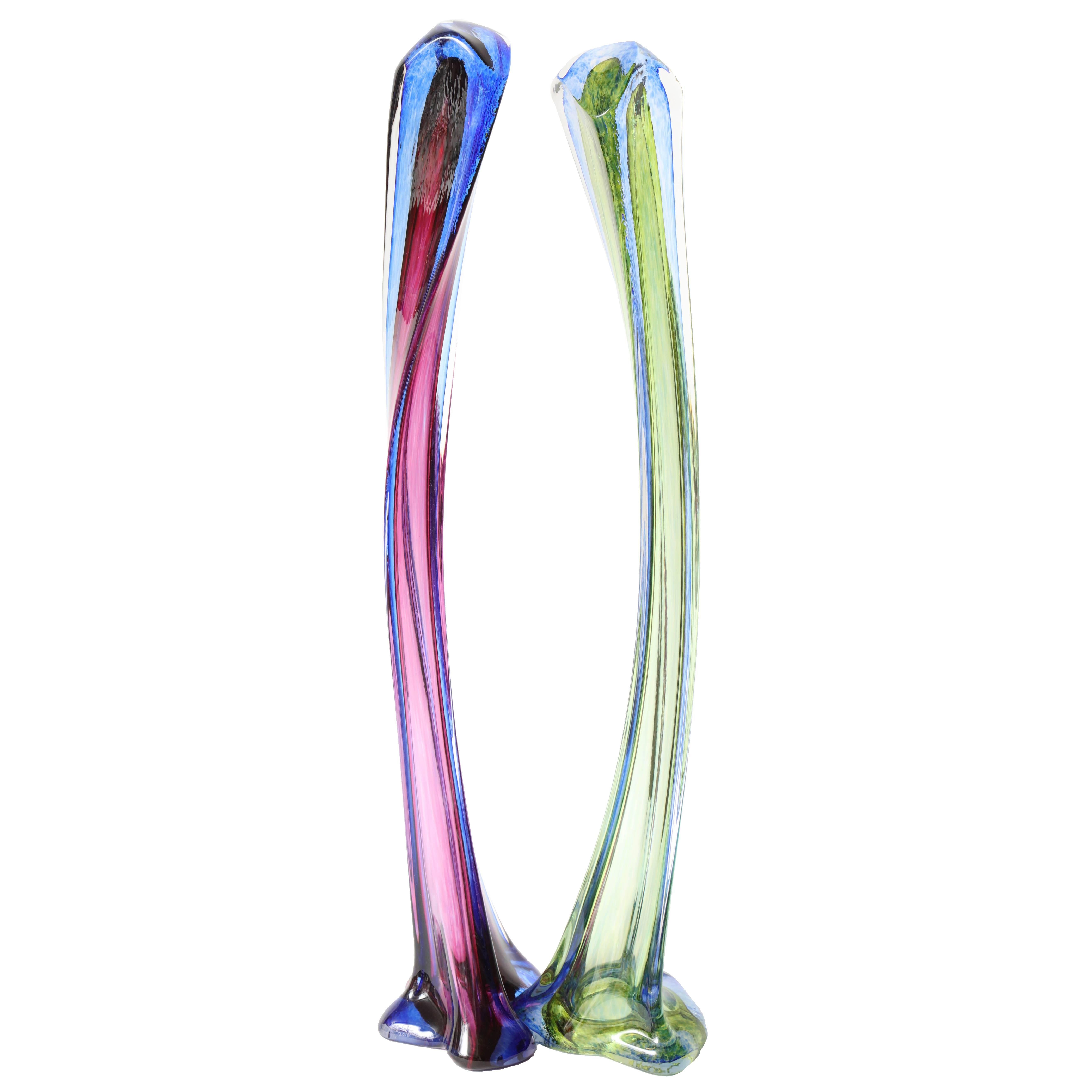 Barry Entner "the Kiss" Glass Sculpture, 2016