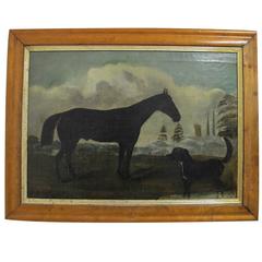 English Primitive Horse Painting