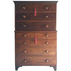 Antique Chest on Chest Dresser Victorian Drawers Mahogany 19th Century