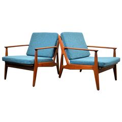 Arne Vodder Teak Lounge Chairs Set of Two