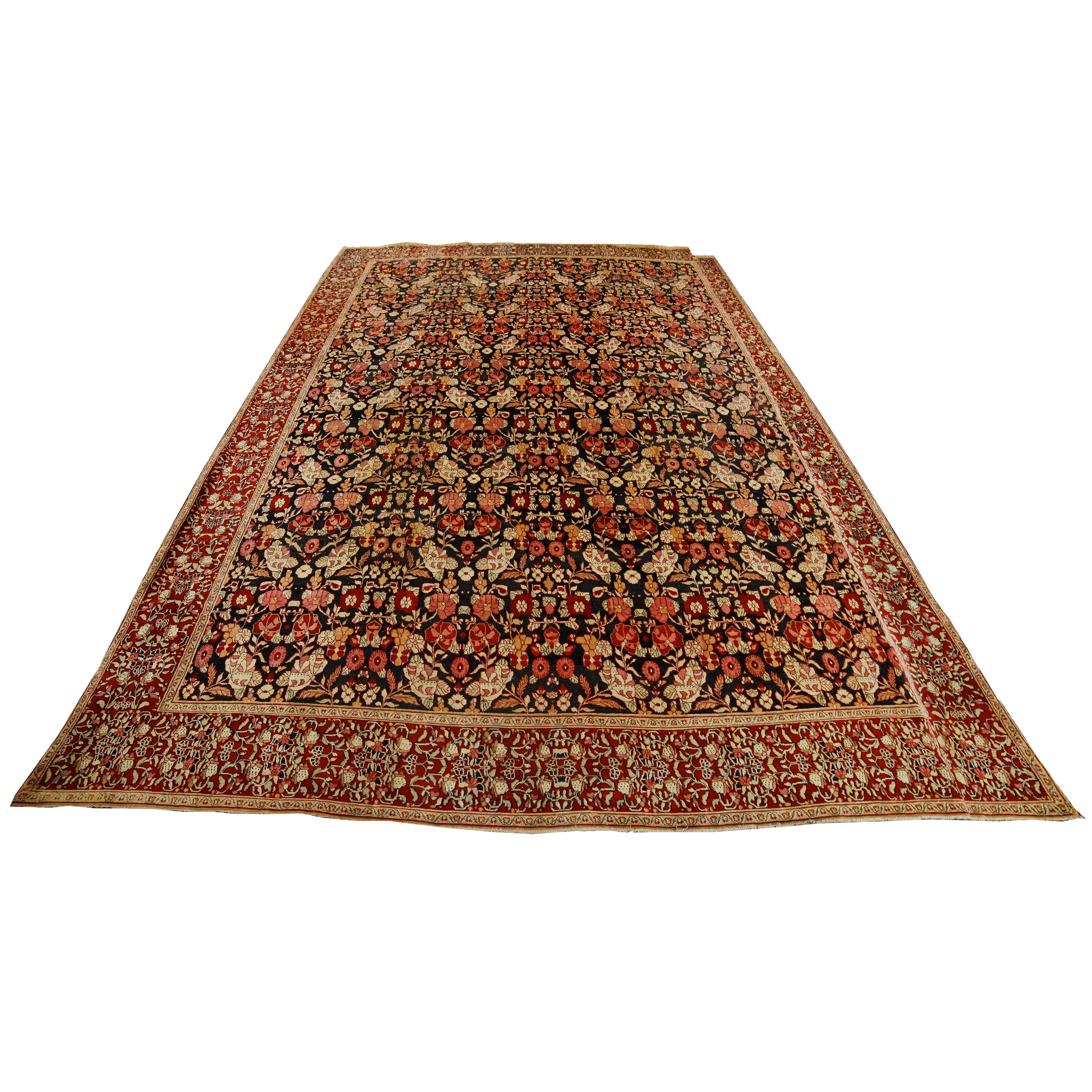 Antique Indian Agra Carpet, 19th Century For Sale
