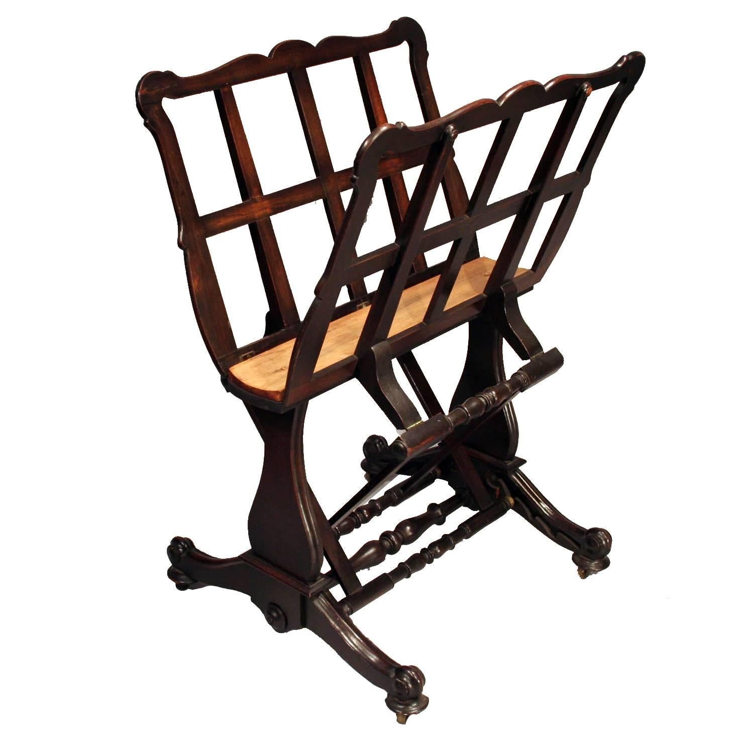 Late Regency Folio Stand or Print Rack For Sale