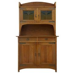 Late 19th Century Oak Arts and Crafts Cabinet Cupboard