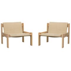 Pair of Kembo Canvas Safari Style Lounge Chairs