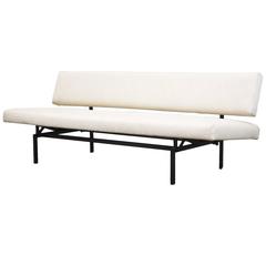 Retro Bone White Upholstered Martin Visser Streamline Sleeper Sofa