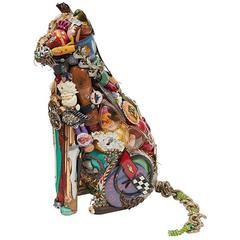 "Cat" Found Object Sculpture by Leo Sewell