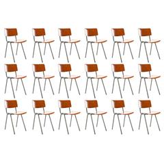 1970s Stock 18+ of School Chairs by Marko Holland in Friso Kramer Style