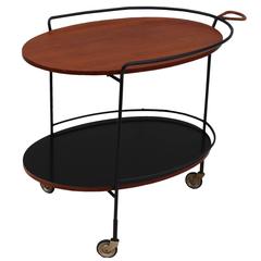 1960s Modernist Danish Bar Cart