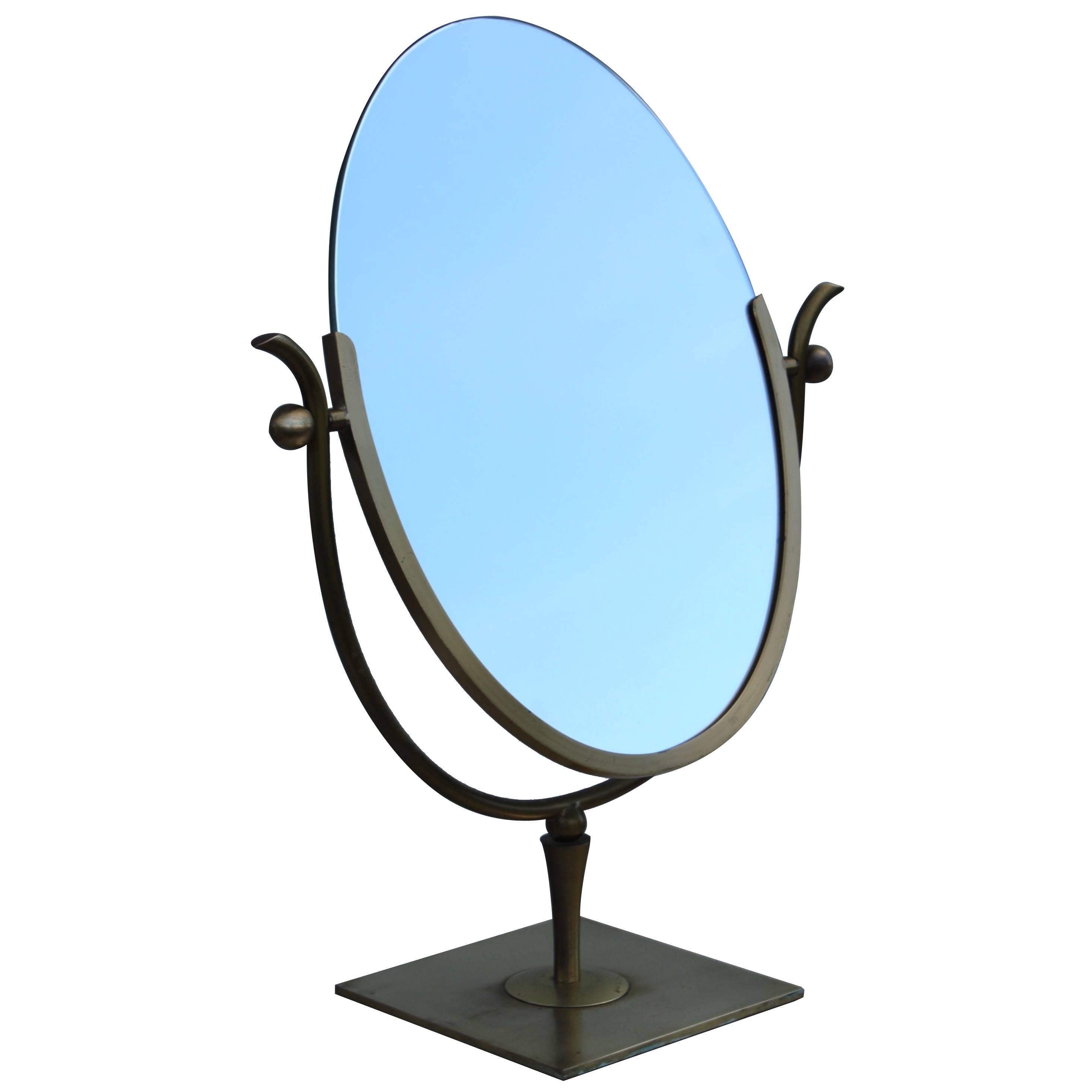 Charles Hollis Jones Brass Vanity Mirror