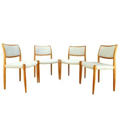 Niels Otto Møller 'Model 80' Teak Dining Chairs, Set of Four