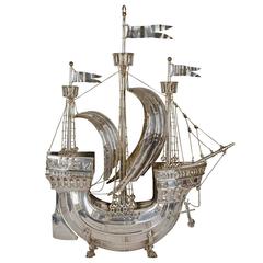 Large Silvered Model of a Nef 12