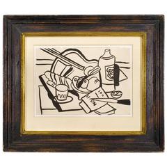 Original Fernand Leger Cubist Drawing, circa 1950, France