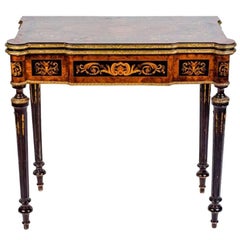 Rare and Elegant Marquetry Russian Game Table