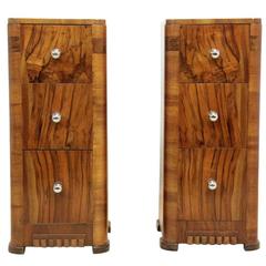 Art Deco Bedside Cabinets, circa 1930