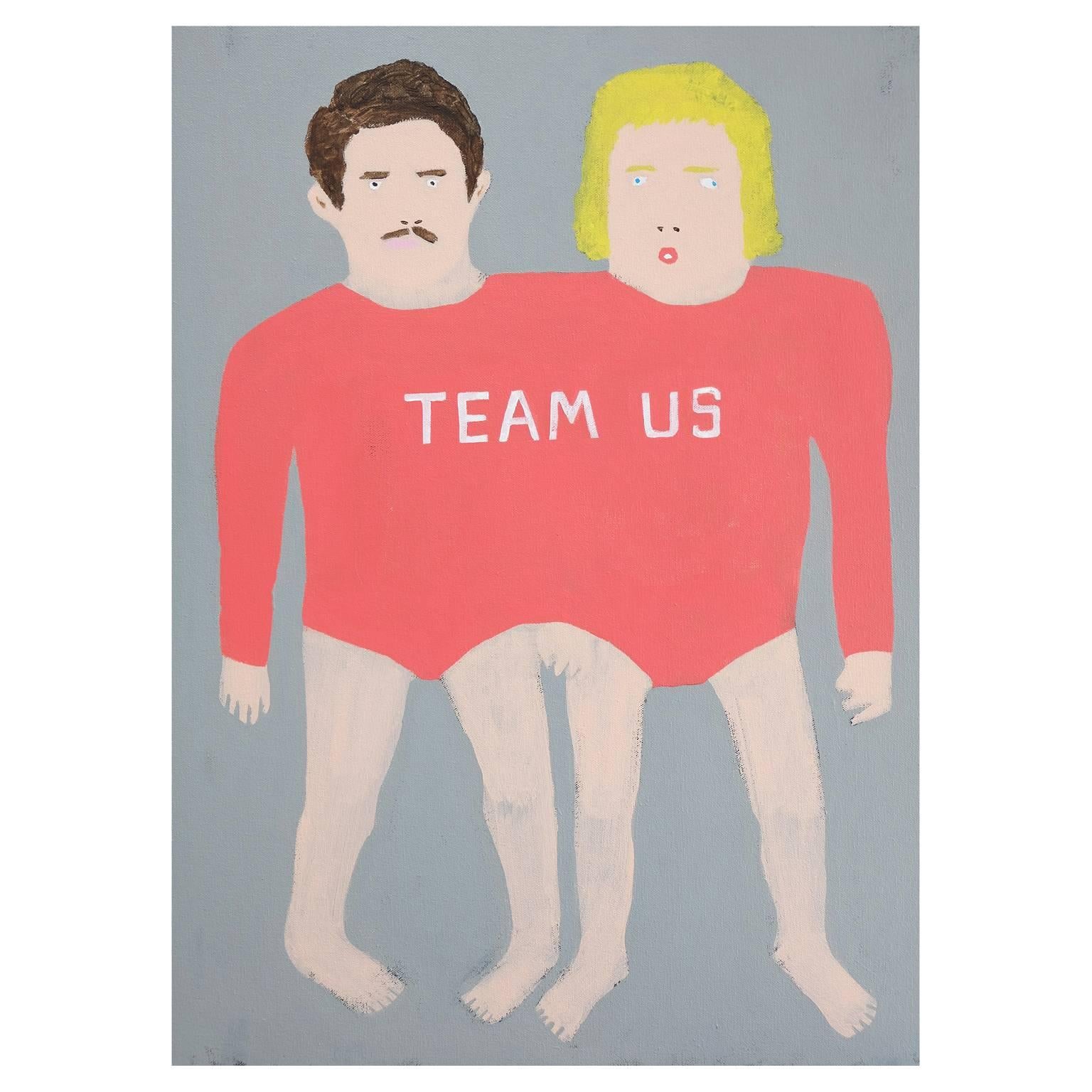 'Team Us' Portrait Painting by Alan Fears For Sale