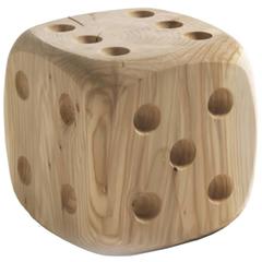 Dice Stool in Natural Solid Cedar Wood 8