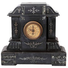 Orologio da tavolo in marmo francese vittoriano del XIX secolo, circa 1880
