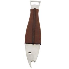Carl Auböck Fish Mid-Century Bottle Opener in Leather by Amboss Austria, 1960s 6