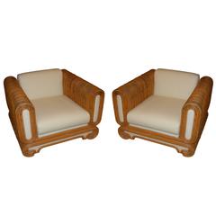 Pair of 1970s Rattan Chairs 4