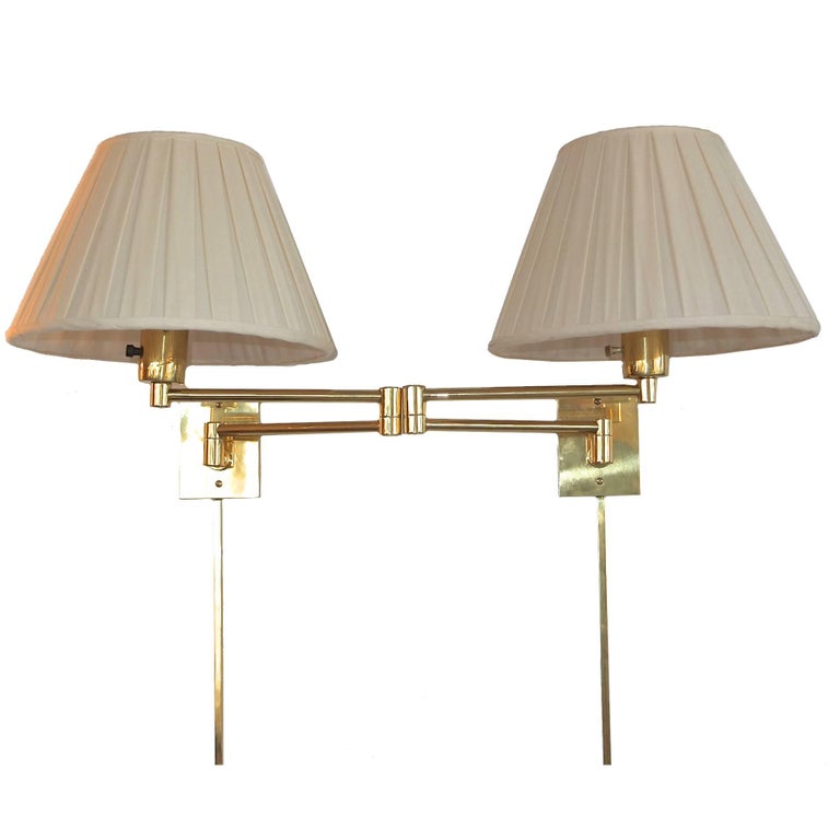 3 Pair Of Georg W Hansen Brass 1706 Double Swing Arm Wall Lamps For At 1stdibs - Brass Articulated Arm Wall Sconce 3 Pair Of Georg W Hansen Brass 1706 Double Swing Arm Wall Lamps For At 1stdibs - Brass Articulated Arm Wall Sconce