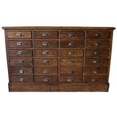 Antique French Oak Apothecary Cabinet Early 20th Century