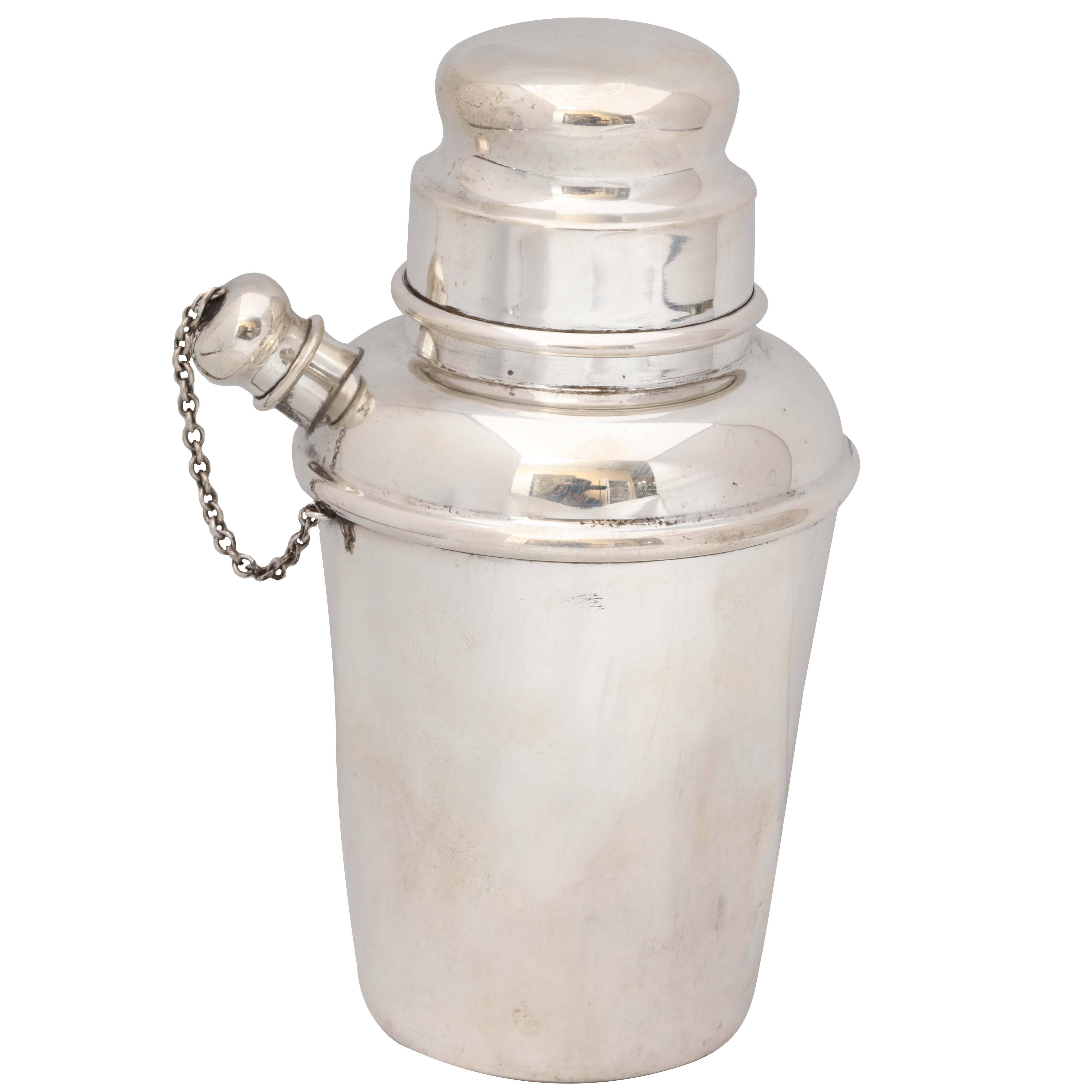 Art Deco Style Sterling Silver Cocktail Shaker