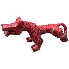 Vintage Big Blazing Red Dragon 1960s Italy Sculpture 1960s  FREE SHIPPING