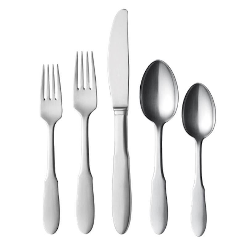 New Mitra by Georg Jensen Stainless Steel Flatware Set for 12 Service 60 Pcs