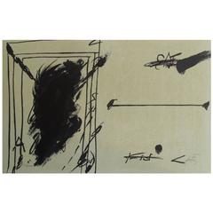 Antoni Tapies “La Ligne D’Horizon, ” 1973, Lithograph, Signed, ed. 150
