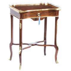 Antique French Rosewood Parquetry Occasional Table, circa 1870