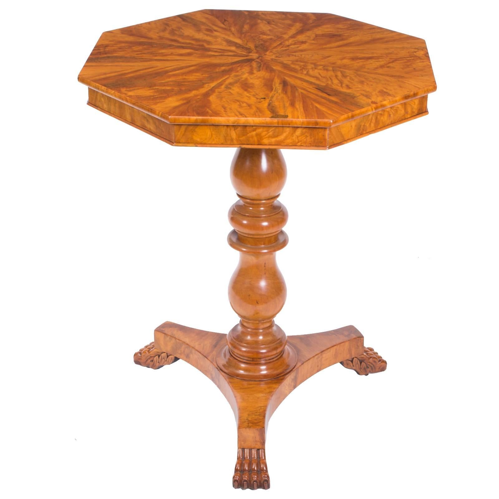 19th Century Louis Philippe Satinwood Octagonal Occasional Table