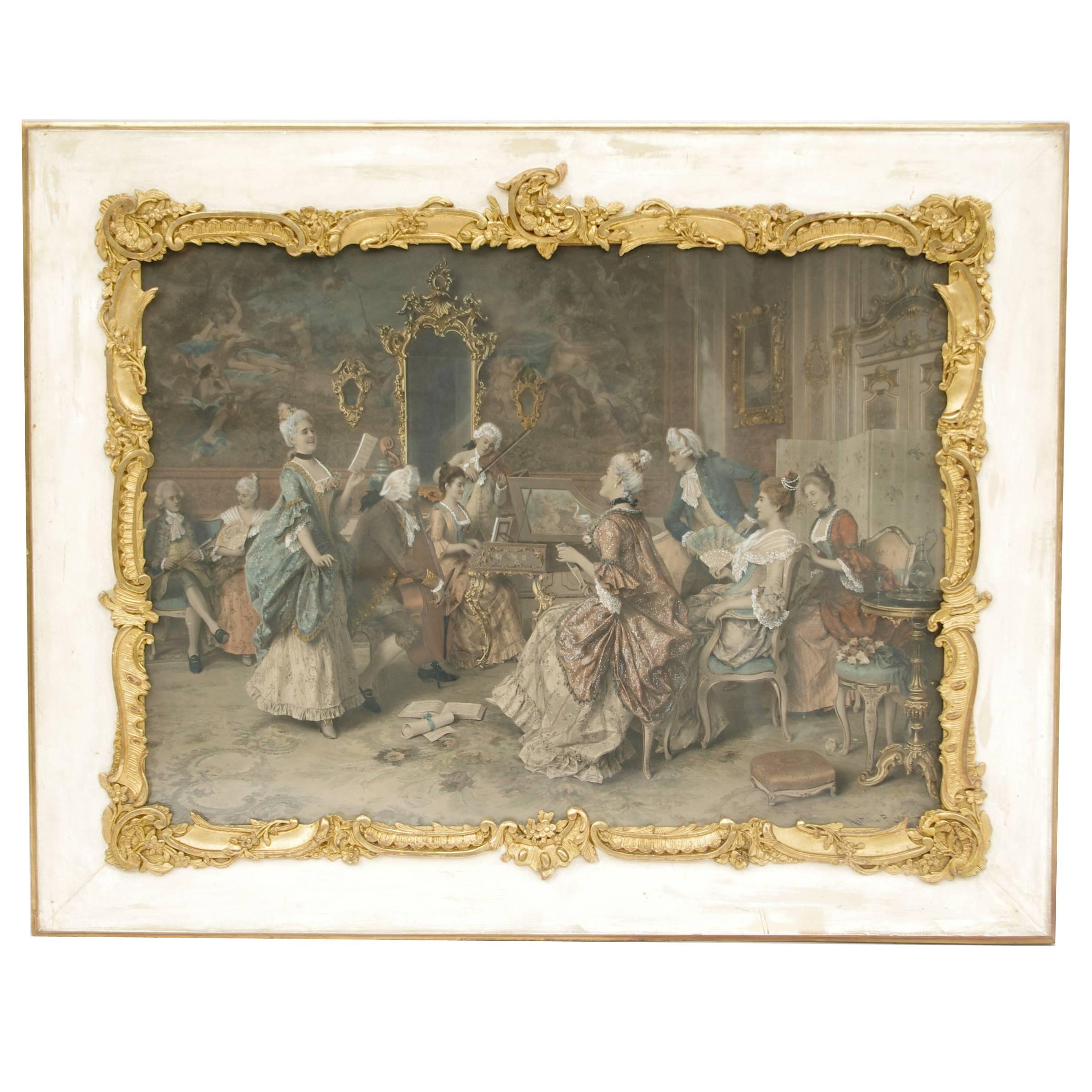Etching "A Lively Concert" by Arturo Ricci
