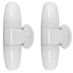Pair of Large Wagenfeld Double Wall Lights 8