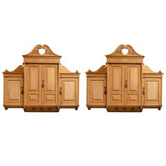 Pair of Sycamore Wall Cupboards by Lamb of Manchester