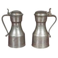 Antique Pewter Flagons