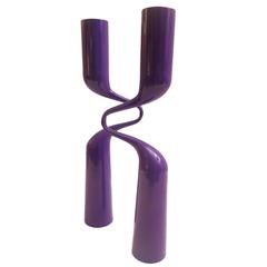 Danish Modern Contemporary Pair of Sculptural Candleholders by Mikaela Dorfel