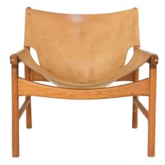 Leather Lounge Chair by Illum Wikkelsø Leather Lounge Chair by Illum Wikkelsø