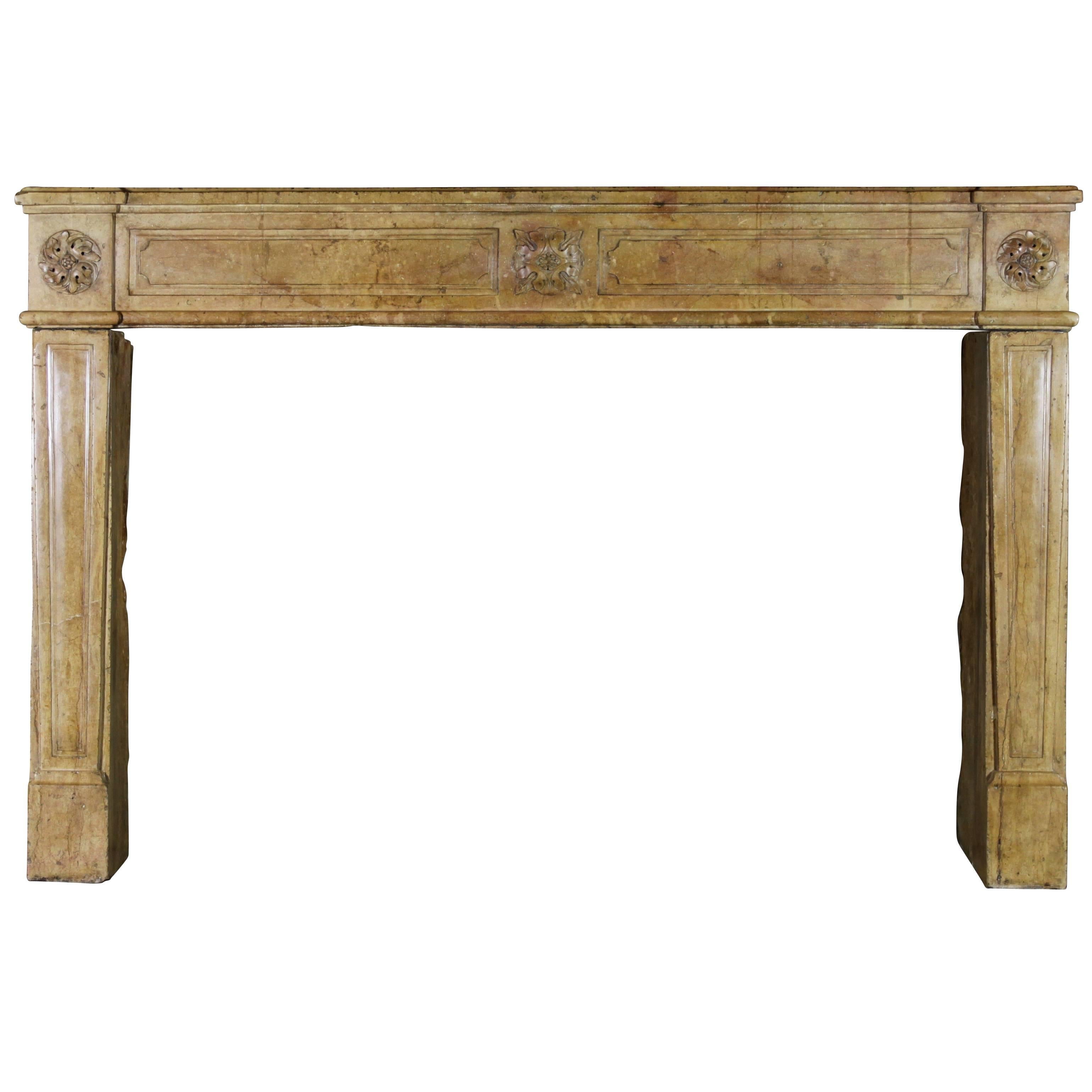 18th Century Original Antique French Country Fireplace Mantel For Sale