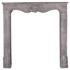 Rare 18th Century Original Antique Fireplace Mantle in Limestone 2