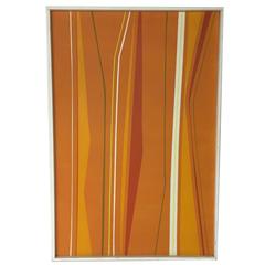 1970s Hard Edge Painting in the Manner of Frank Stella 1