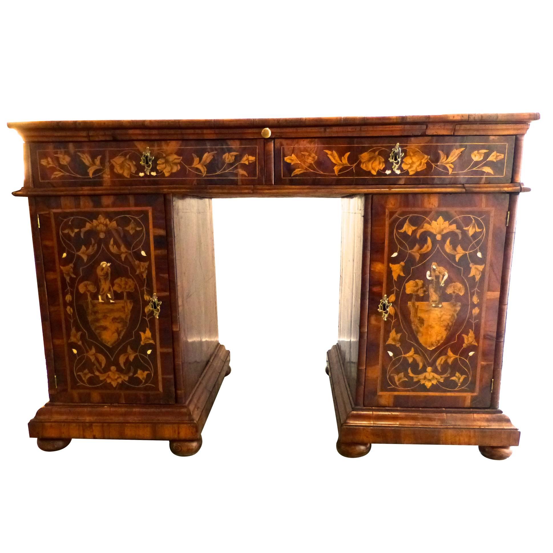 Exceptional Italian Inlaid Desk For Sale