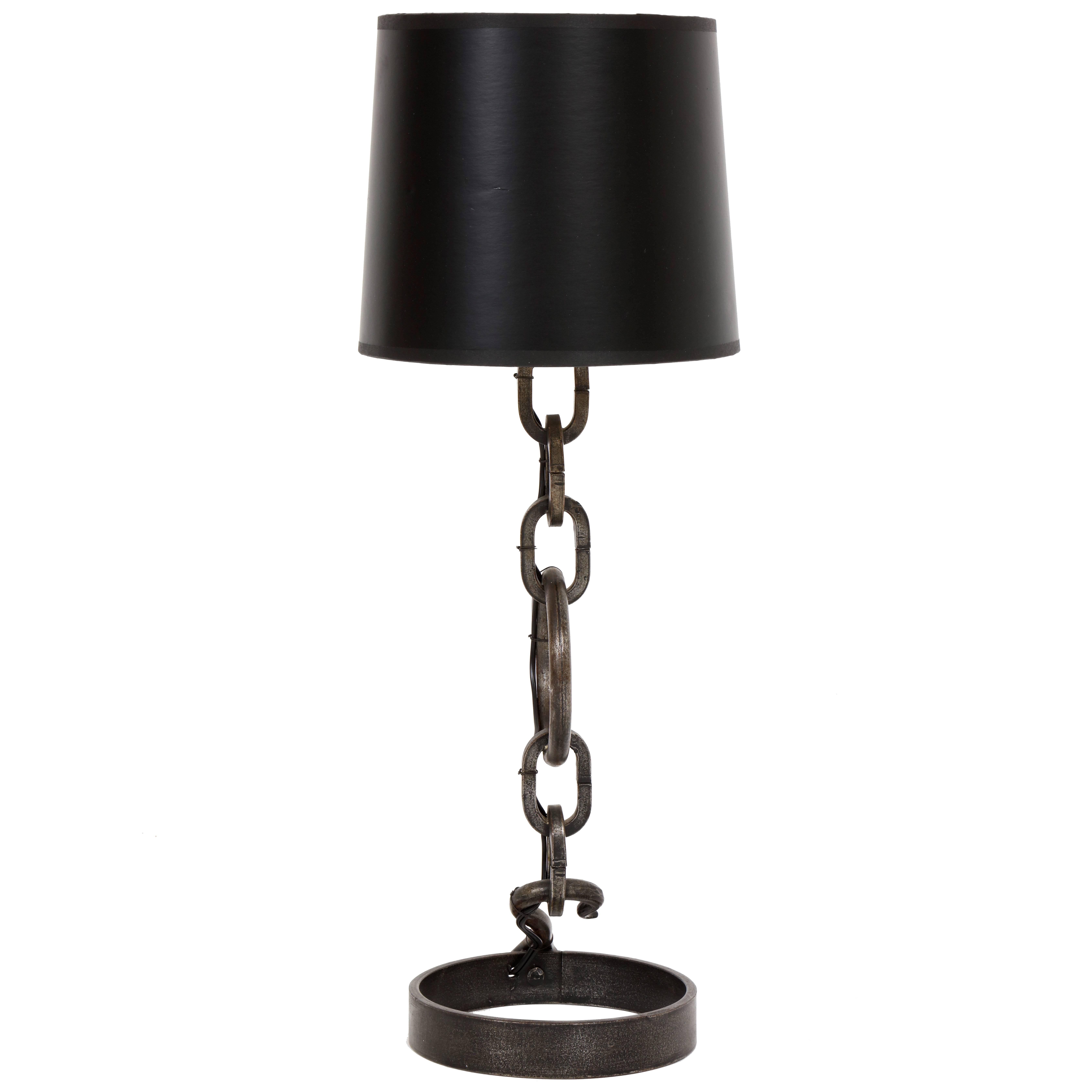 French chain link table lamp after Franz West from France.

2.5 inches Deep
22 inches Height
6 inches Wide
 