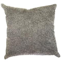 Salt and Pepper Brazilian Cowhide Pillow 2