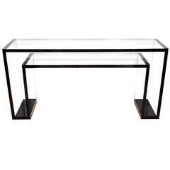 Alexandra Von Furstenberg Stealth Console Table in Opaque Black