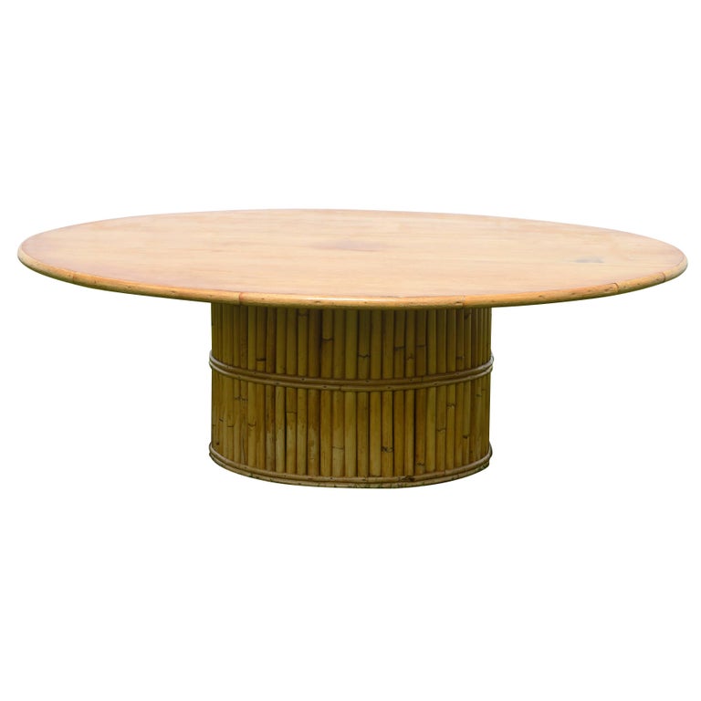 MidCentury Rattan Coffee Table For Sale at 1stDibs