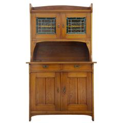 Late 19th Century Oak Arts and Crafts Cabinet Cupboard