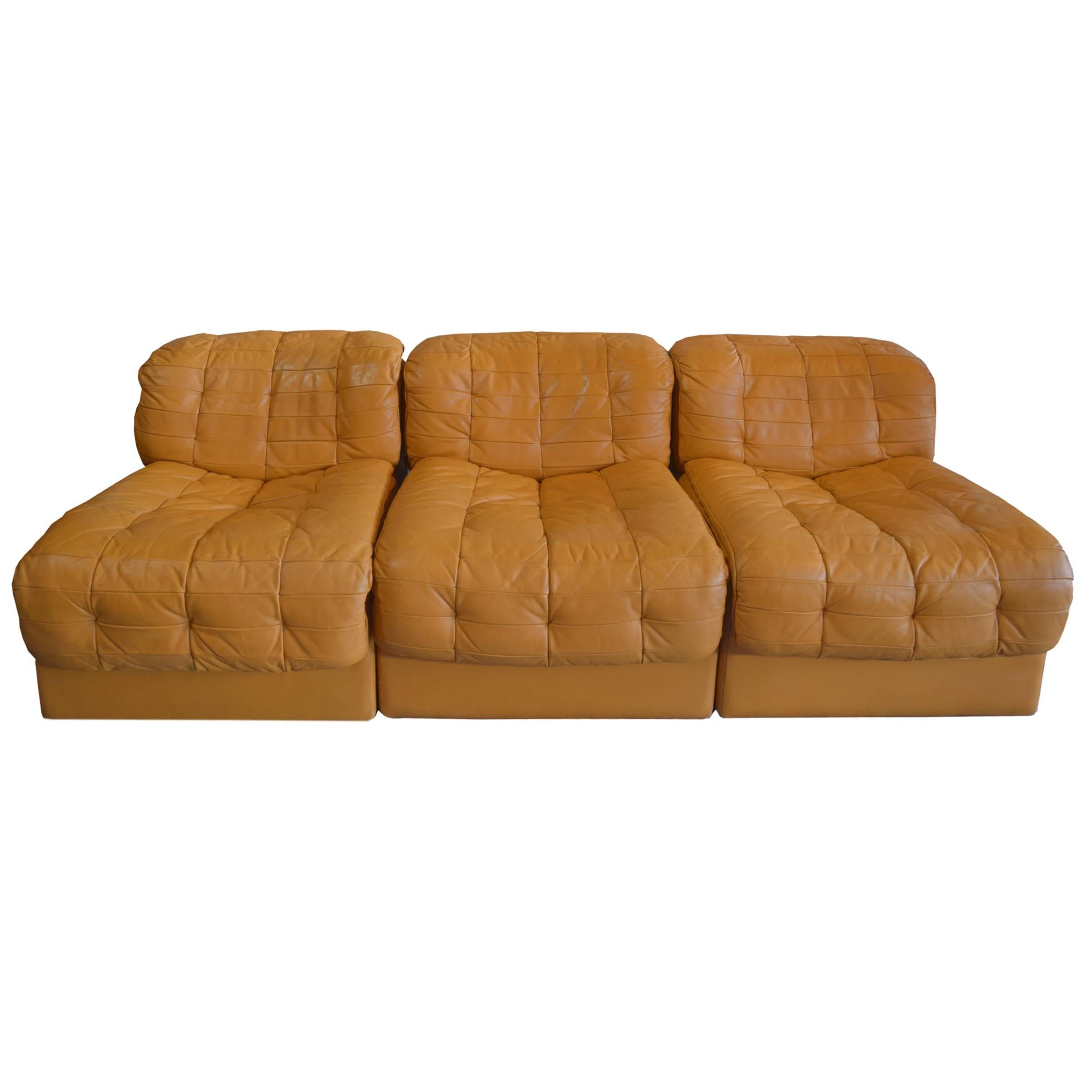 French Mid-Century Three-Piece Settee