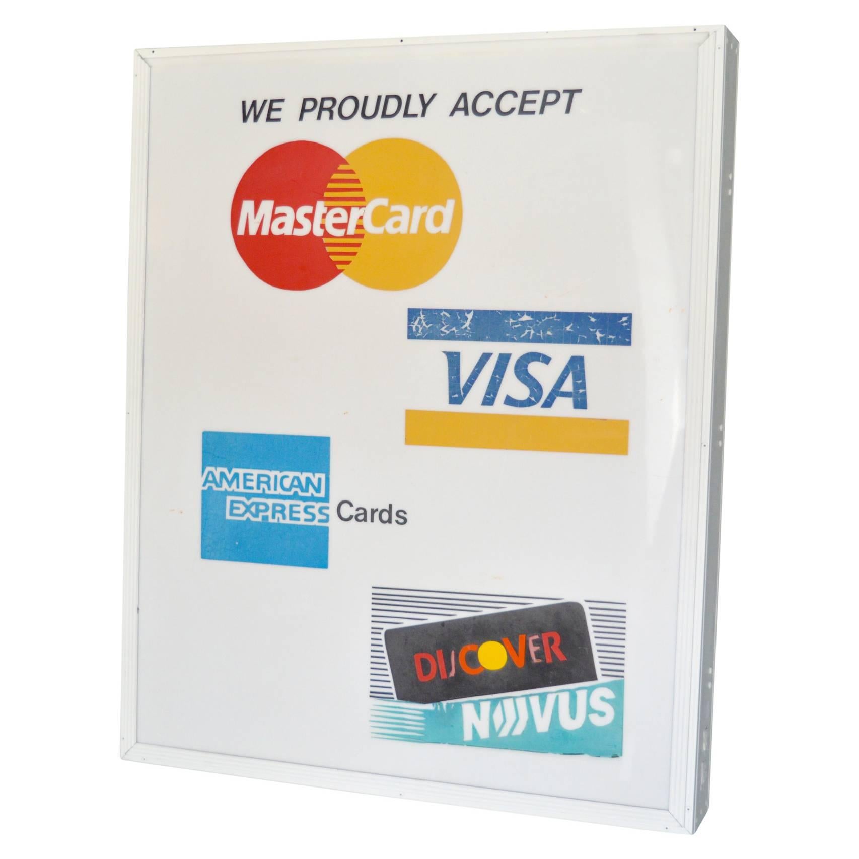 Credit Card Light Box Sign
